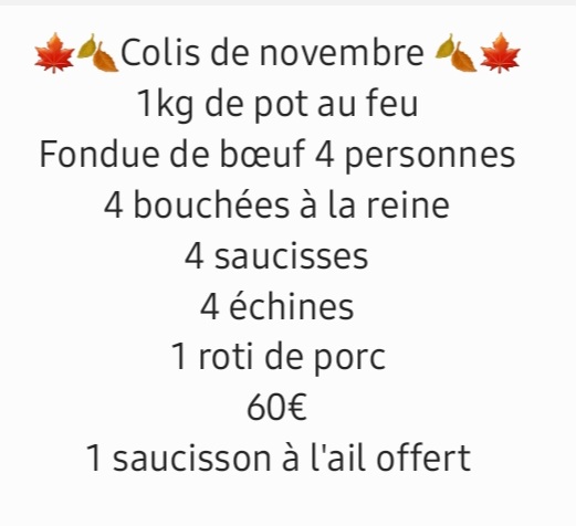 colis de novembre